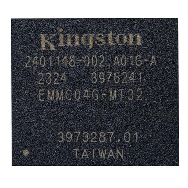 EMMC04G-MT32-02A02 The Kingston EMMC04G-MT32-02A02 is a 4GB eMMC 5.1 memory card. It offers sequential read speeds of 280 MB/s and sequential write speeds of 60 MB/s.