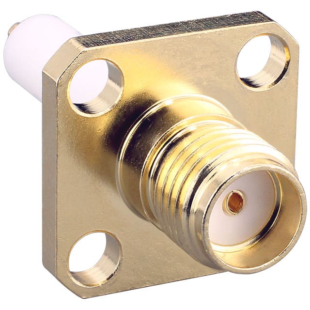CONSMA016-15-G SMA FML, 4-HOLE FLANGE, GOLD