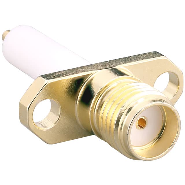 CONSMA018-15-G SMA FML, 2-HOLE FLANGE, GOLD