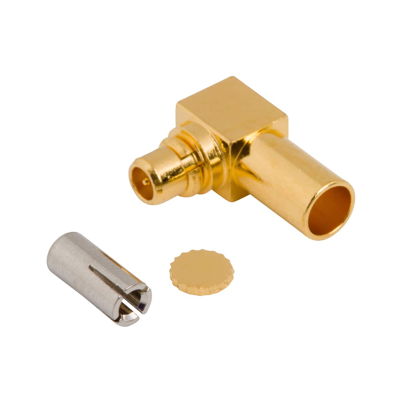 908-43001 MMCX RIGHT ANGLE CRIMP PLUG FOR
