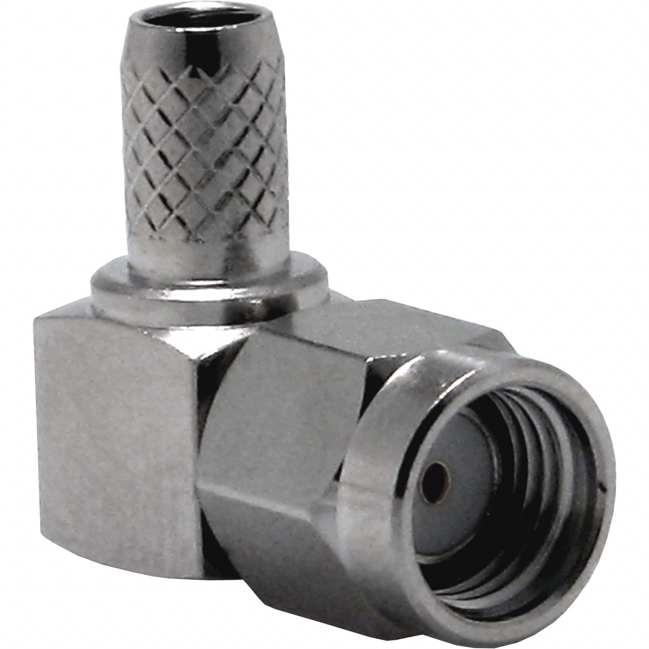 CONREVSMA012-R58 CONN RPSMA PLUG R/A 50OHM SOLDER