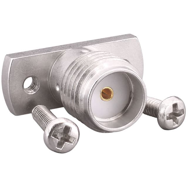 CONSMA017-1 SMA FML, 2-HOLE FLANGE, GOLD