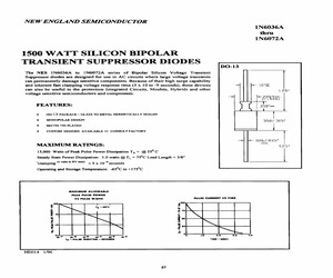 1N6063A The 1N6063A is a bidirectional silicon TVS diode from GS. It features a stand-off voltage of 82V and a peak pulse power dissipation of 1500W.