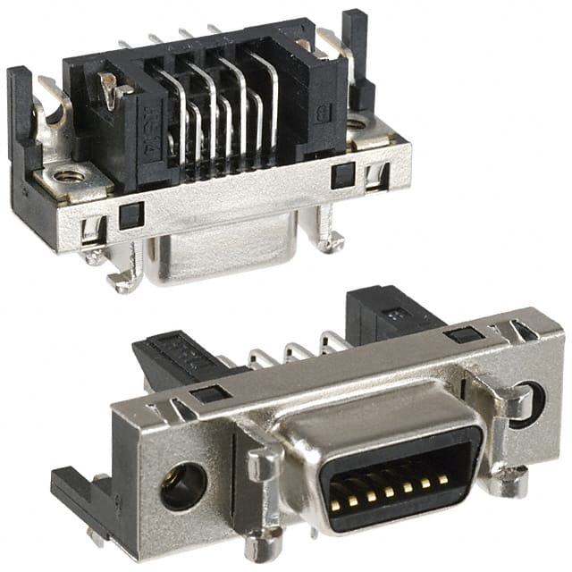 DX10G1M-14SE CONN MINI HD RCPT 14P R/A SOLDER