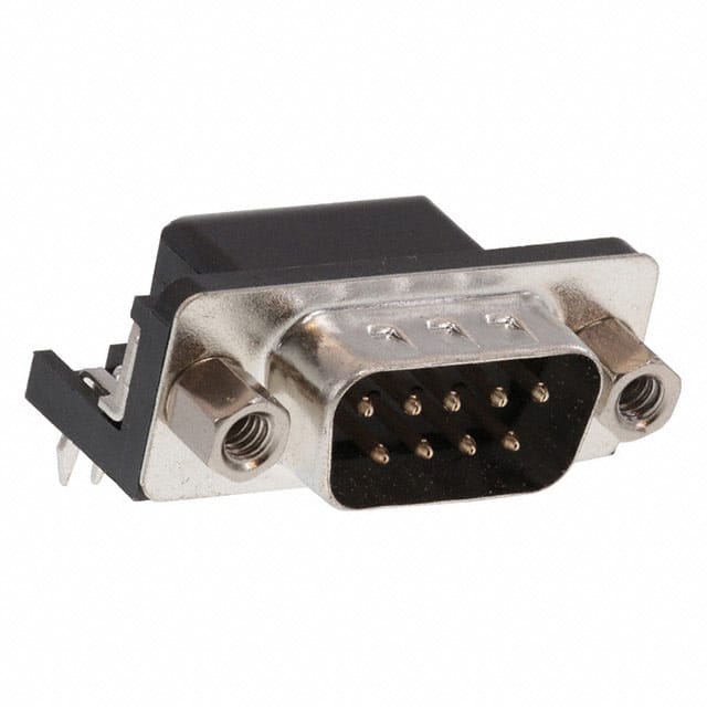DE09-PL-25 CONN D-SUB PLUG 9POS R/A SLDR