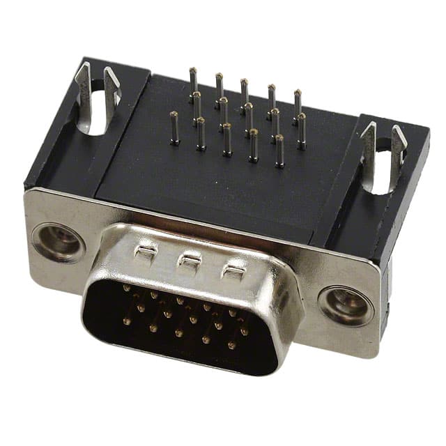 10090926-P154XLF CONN D-SUB HD PLUG 15P R/A SLDR