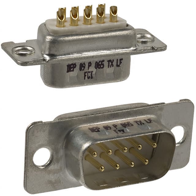 DEP09P065TXLF CONN D-SUB PLUG 9POS SLDR CUP