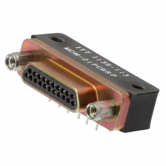 MDM-21PCBRP CONN MICRO-D PLUG 21POS R/A SLDR