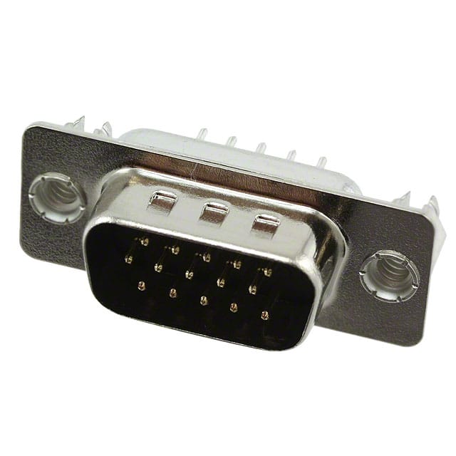 10090928-P154XLF CONN D-SUB HD PLUG 15P VERT SLDR