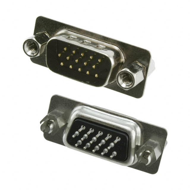 10090928-P154VLF CONN D-SUB HD PLUG 15P VERT SLDR