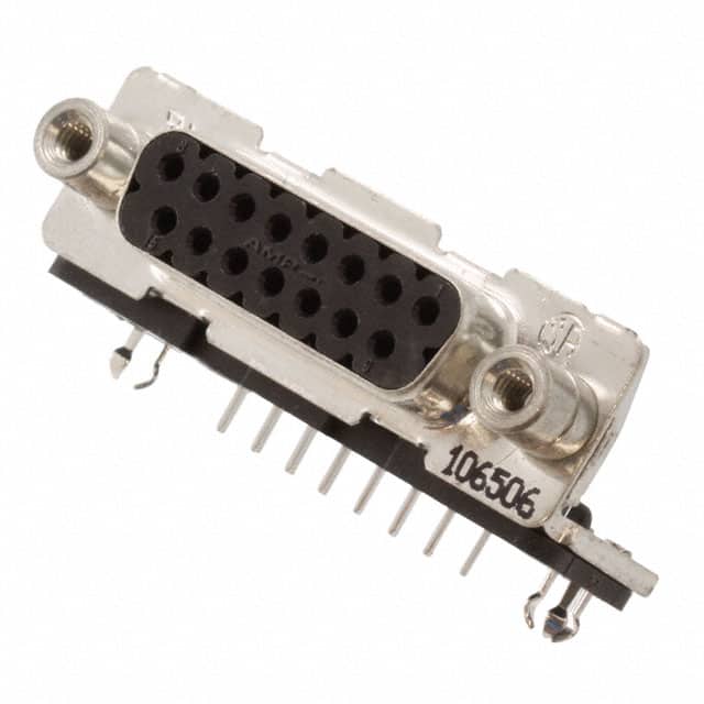3-106506-2 CONN D-SUB RCPT 15POS R/A SLDR