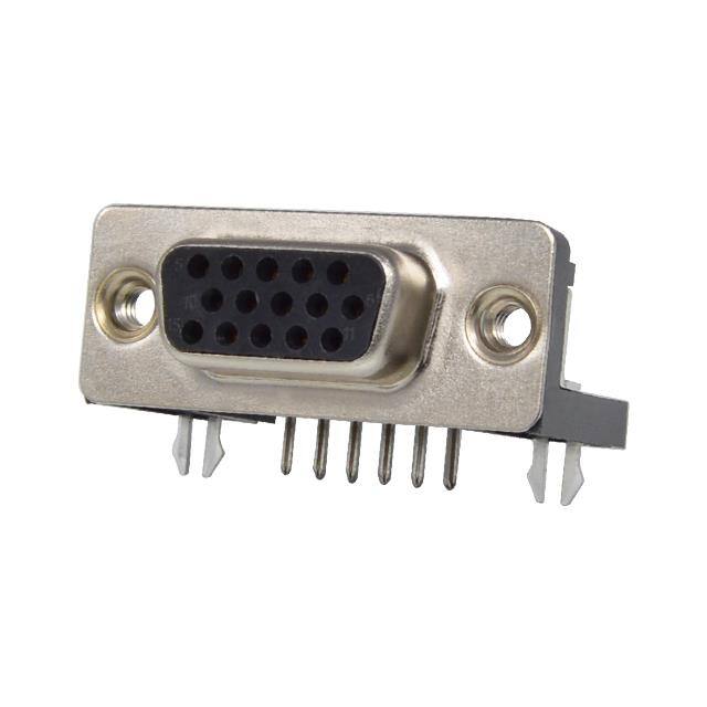 KF66X-E15S-N CONN D-SUB HD RCPT 15P R/A SLDR