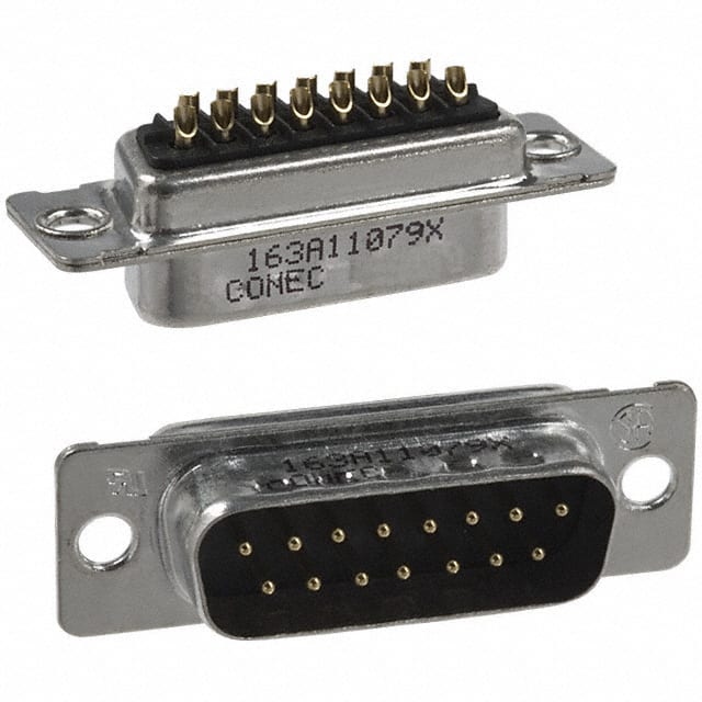 163A11079X CONN D-SUB PLUG 15POS SLDR CUP