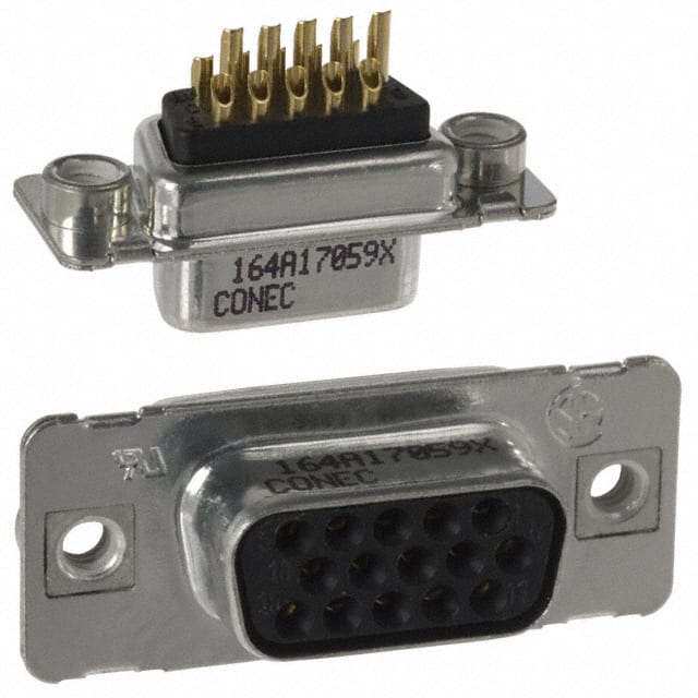164A17059X CONN D-SUB HD RCPT 15P SLDR CUP
