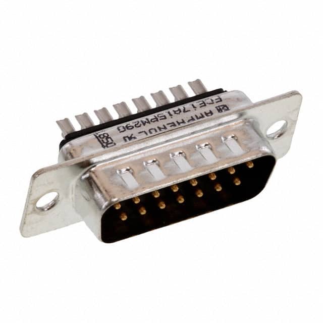 FCE17A15PM290 CONN D-SUB PLUG 15POS SLDR CUP