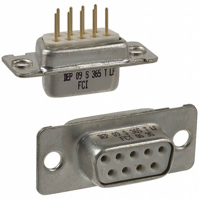 DEP09S365TLF CONN D-SUB RCPT 9POS VERT SLDR