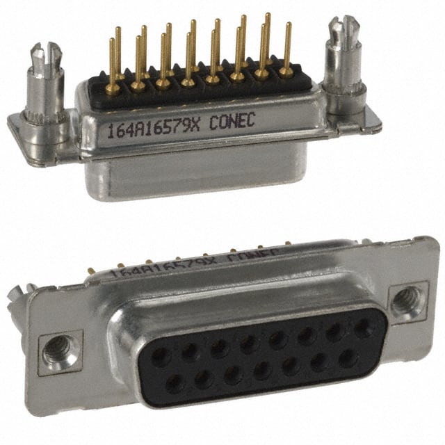 164A16579X CONN D-SUB RCPT 15POS VERT SLDR