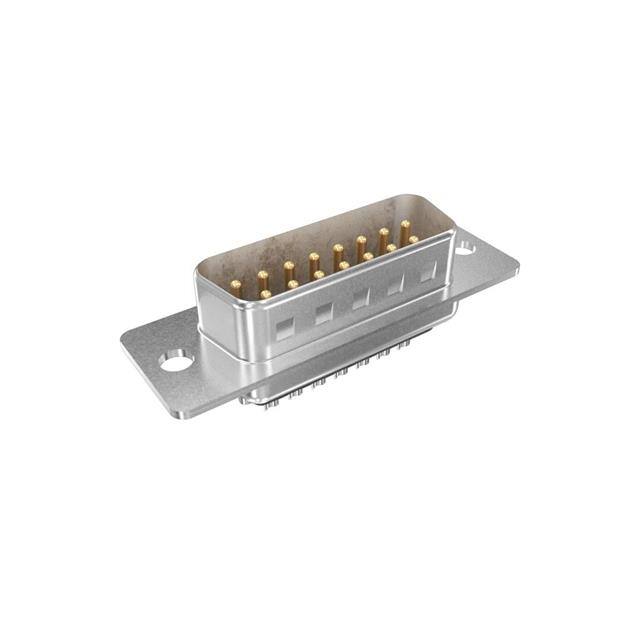 NFD17A15PB2E1BA D-SUB, 15 PIN PLUG, VERTICAL, 3.