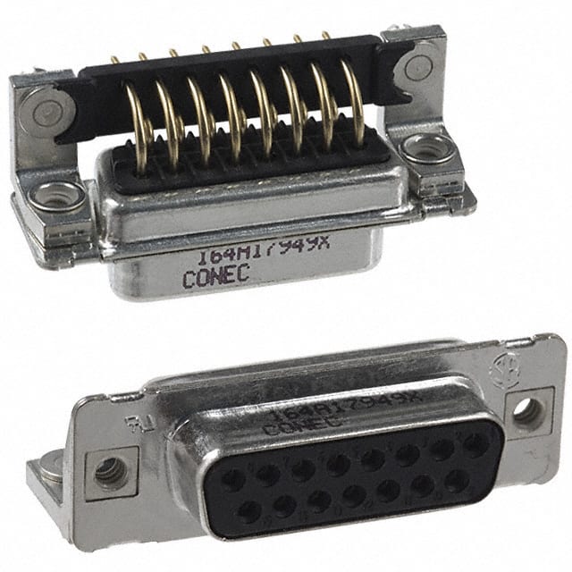 164A17949X CONN D-SUB RCPT 15POS R/A SLDR