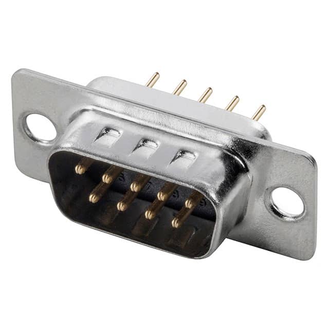 A-DS 09 PP/Z-BK CONN D-SUB PLUG 9POS VERT SLDR