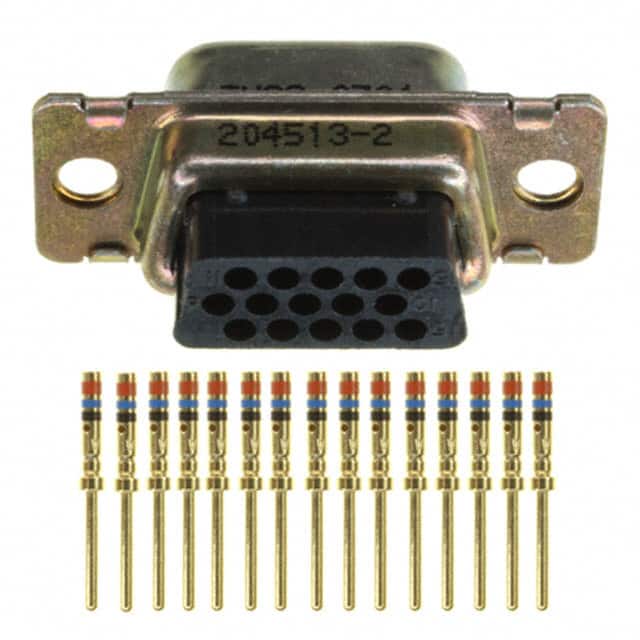 204513-2 CONN D-SUB HD PLUG 15P PNL MNT