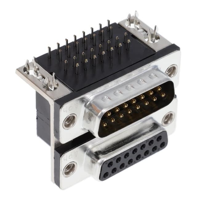 L17H1430130 CONN D-SUB PLUG/RCPT 15P R/A SLD