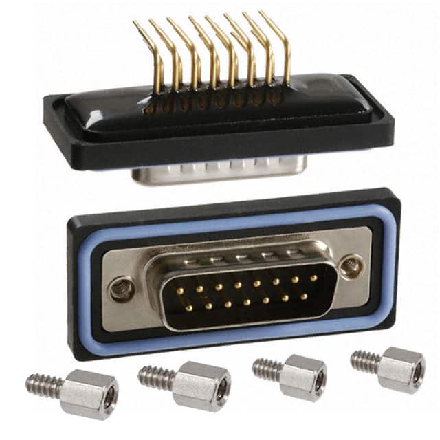 A-DS 15 AA-WP CONN D-SUB PLUG 15POS R/A SLDR