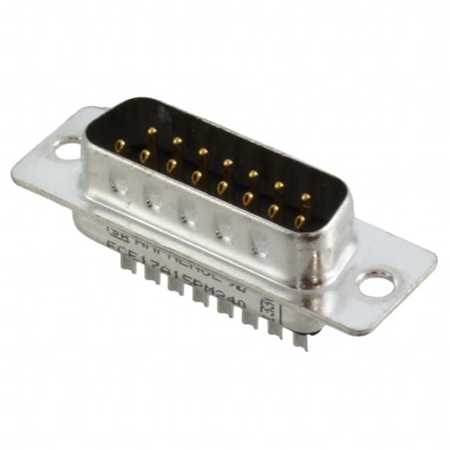 FCE17A15PM240 CONN D-SUB PLUG 15POS SLDR CUP