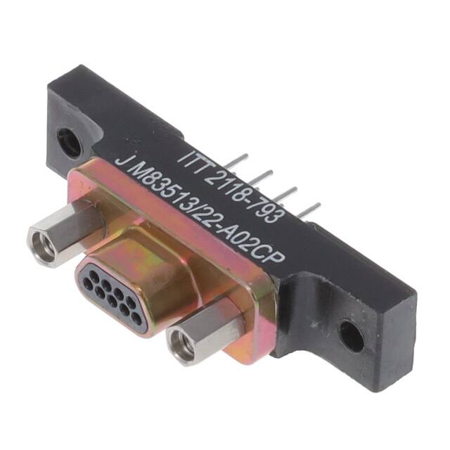 M83513/22-A02CP MICRO-D PLUG 9POS PCB, CADMIUM/Y