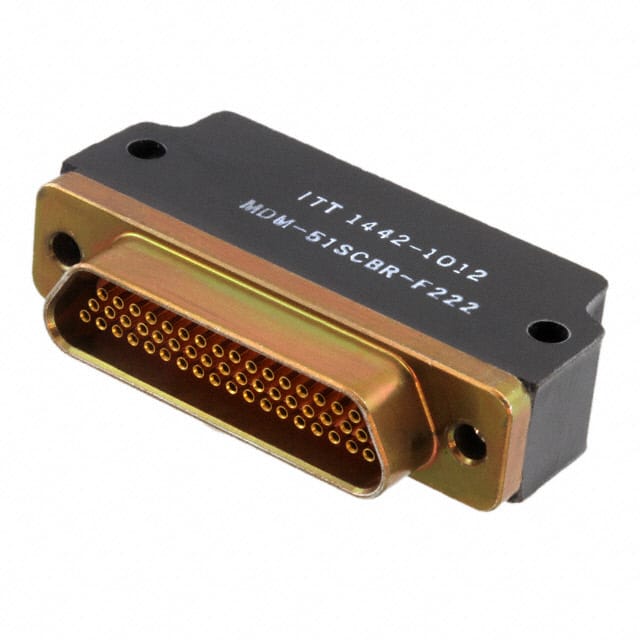 MDM-51SCBR-F222 CONN MICRO-D RCPT 51POS R/A SLDR