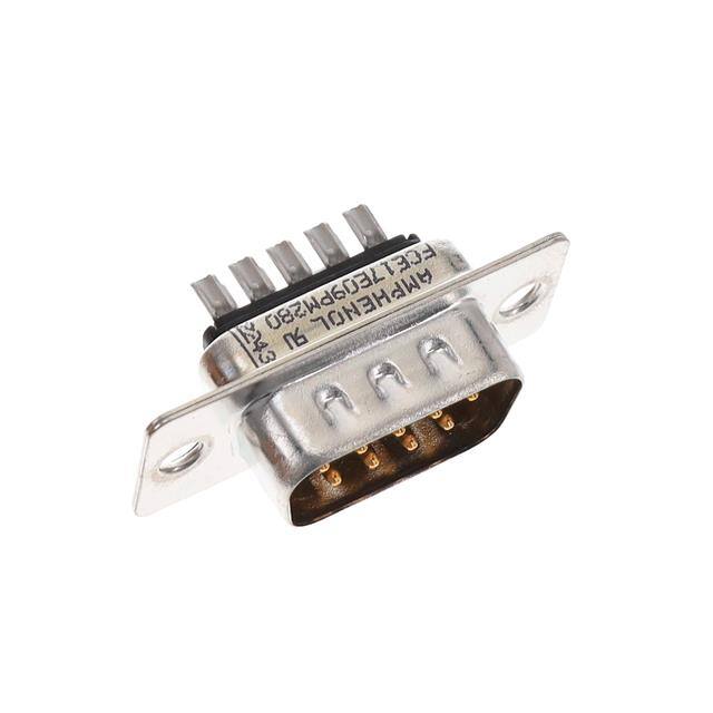 FCE17E09PM280 CONN D-SUB PLUG 9POS SLDR CUP