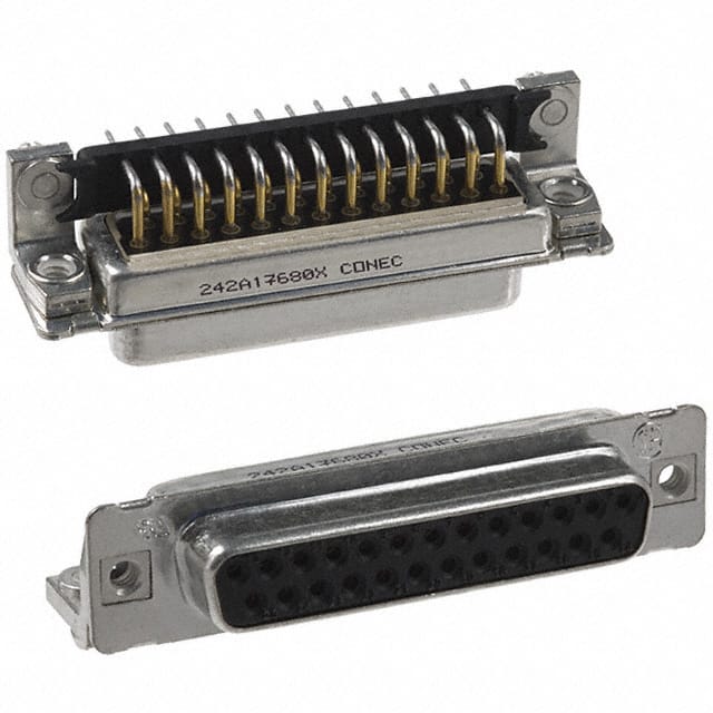 242A17680X CONN D-SUB RCPT 25POS R/A SLDR