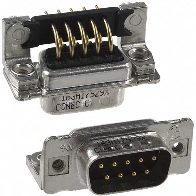 163A17529X CONN D-SUB PLUG 9POS R/A SLDR