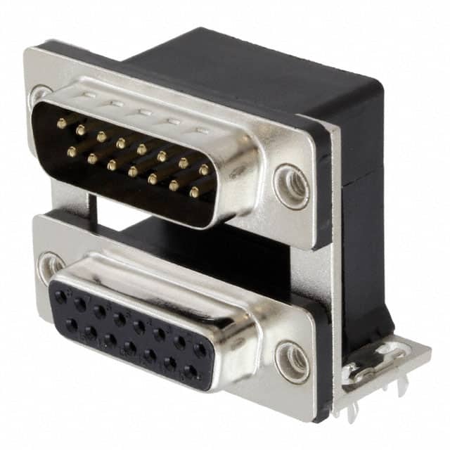 ASUB-277-15TP24 CONN D-SUB PLUG/RCPT 15P R/A SLD