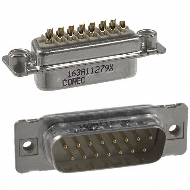 163A11279X CONN D-SUB PLUG 15POS SLDR CUP