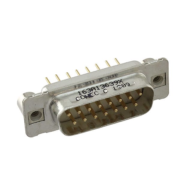 163A13639X CONN D-SUB PLUG 15POS VERT SLDR