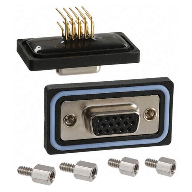 A-HDF 15 AA-WP CONN D-SUB HD RCPT 15P R/A SLDR