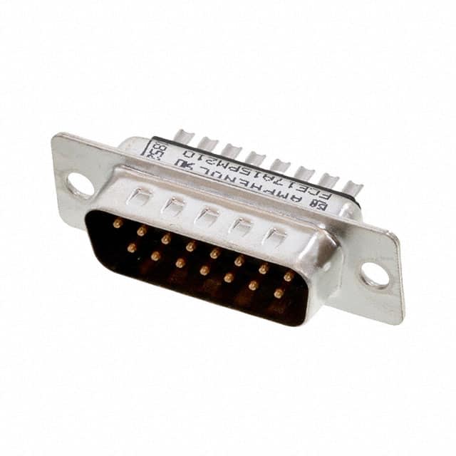 FCE17A15PM210 CONN D-SUB PLUG 15POS SLDR CUP