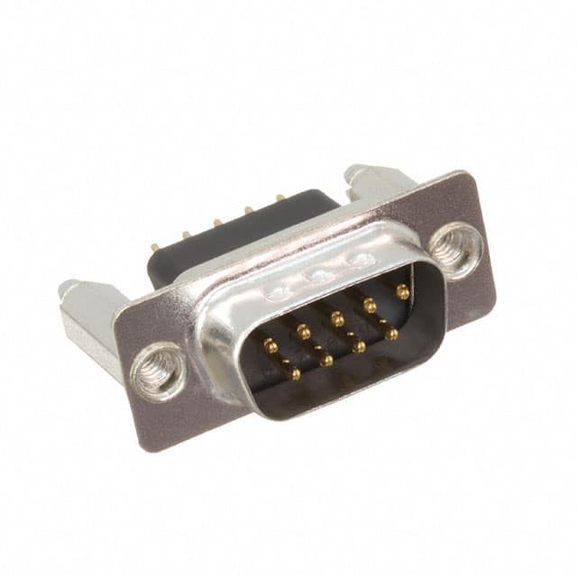 DE09-PE-1-BL CONN D-SUB PLUG 9POS VERT SLDR