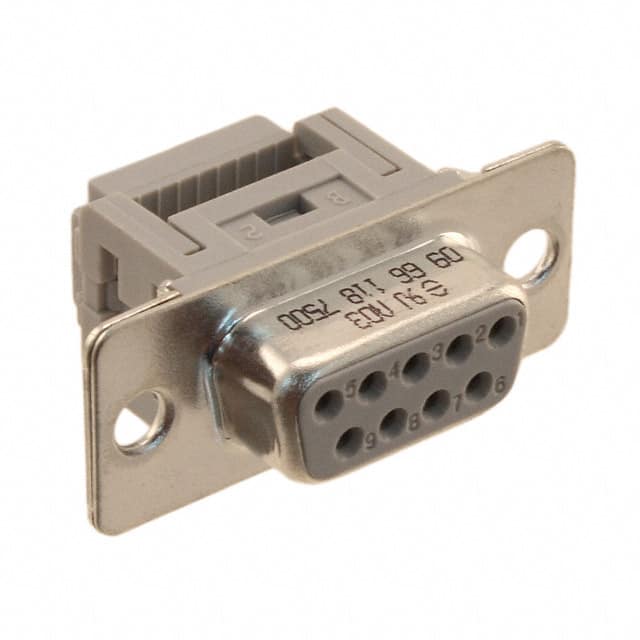 09661187500 CONN D-SUB RCPT 9POS PNL MNT IDC