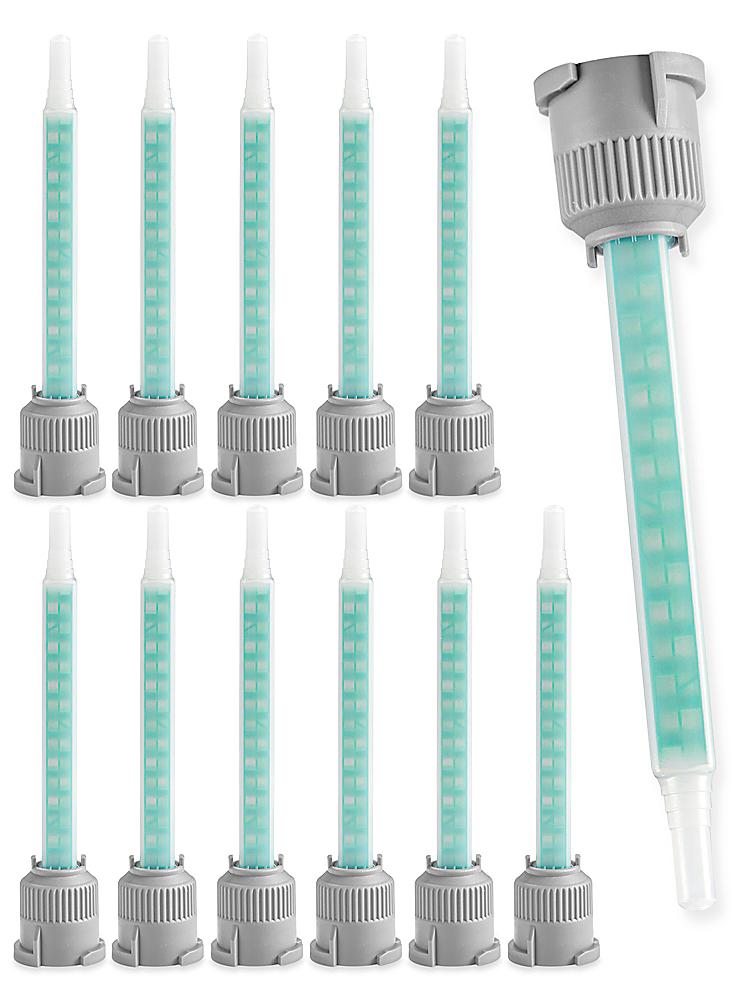 S-22872 The 3M S-22872 is a square green mixing nozzle designed for applying 3M DP-Series 2-part epoxy and acrylic adhesives. It features a tapered tip that can be cut to the desired bead size.