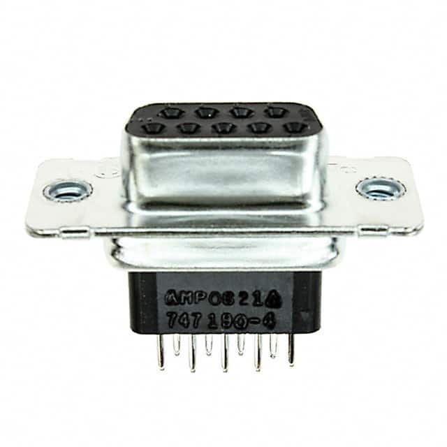 747190-4 CONN D-SUB RCPT 9POS VERT SLDR