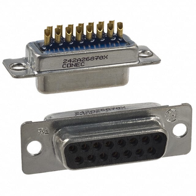 242A26870X CONN D-SUB RCPT 15POS SLDR CUP