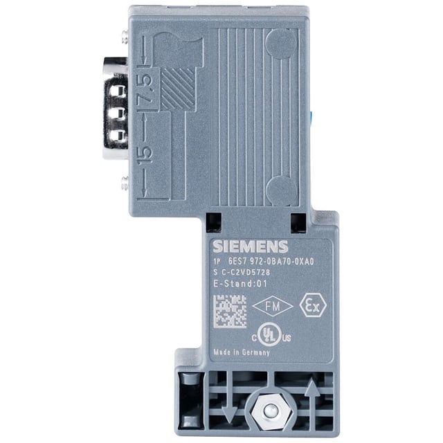 6ES79720BA700XA0 CONNECTOR PROFI, 90 DEG, W/O PG