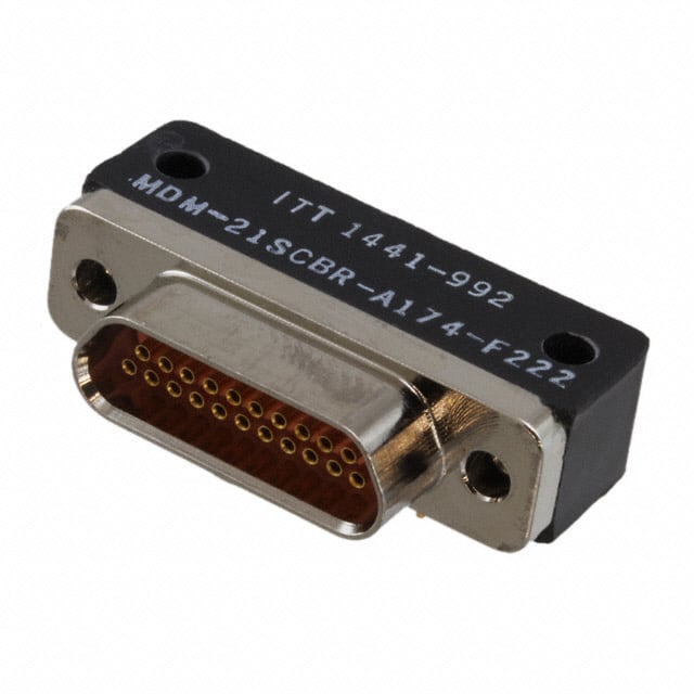 MDM-21SCBR-A174-F222 CONN MICRO-D RCPT 21POS R/A SLDR