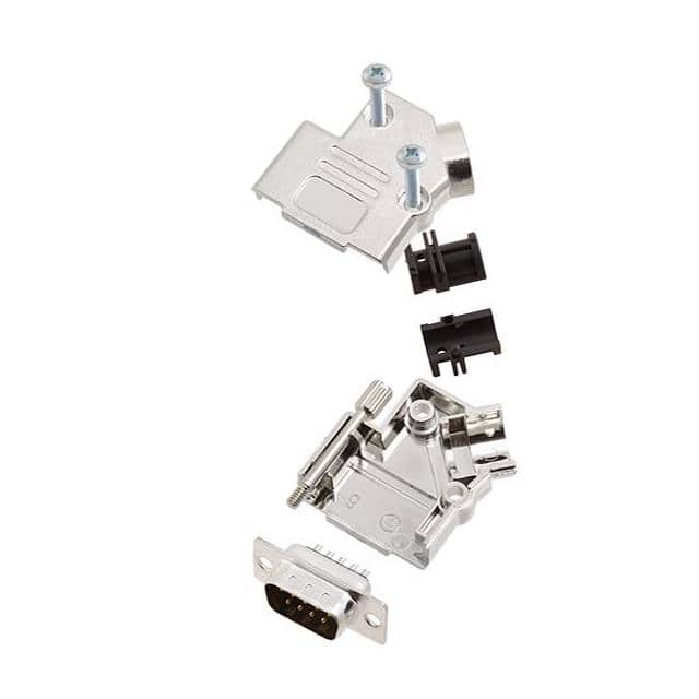 6355-0009-01 D-SUB BACKSHELL, SHIELDED, 45 +