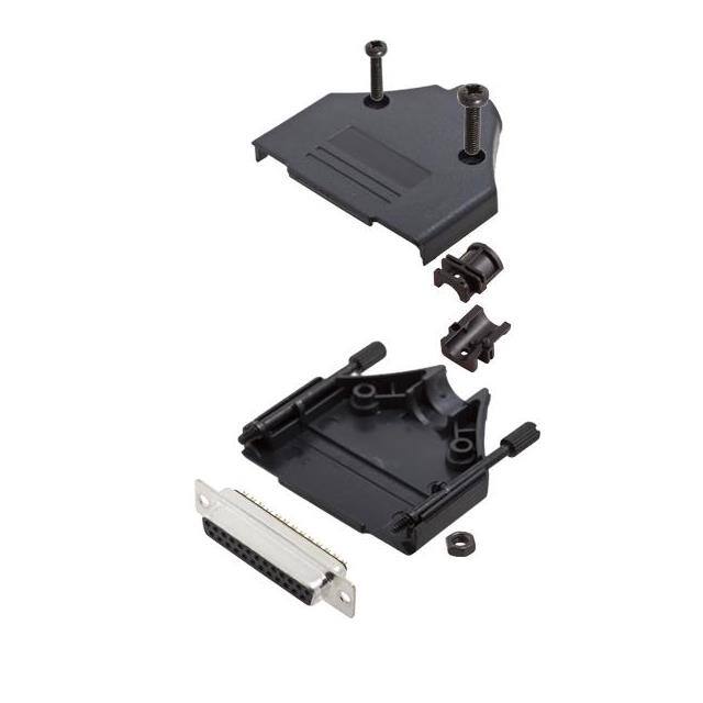 6355-0032-13 D-SUB BACKSHELL, UNSHIELDED, 180