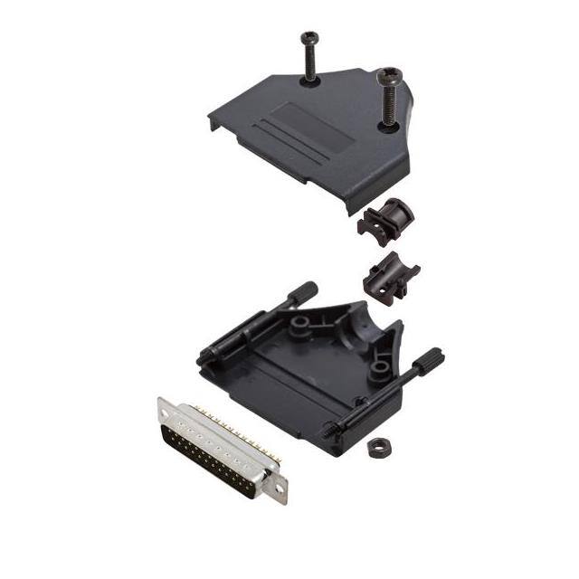 6355-0032-03 D-SUB BACKSHELL, UNSHIELDED, 180