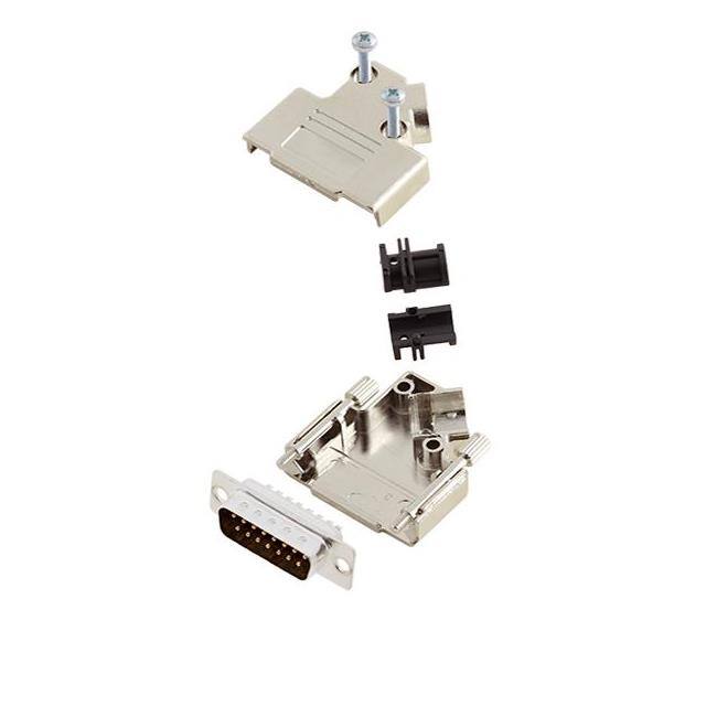 6355-0009-02 D-SUB BACKSHELL, SHIELDED, 45 +