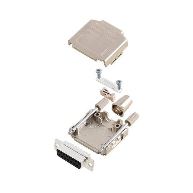 6355-0004-12 D-SUB BACKSHELL, SHIELDED, 180 +